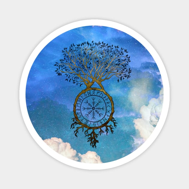 Viking Tree of Life with Aegishjalmur Magnet by SnugglyTh3Raven